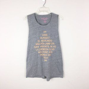 Rachel Roy | Gray Gold Text Tank - E89